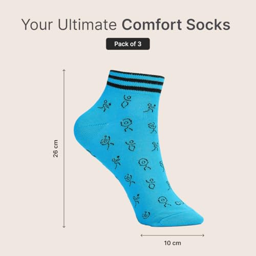 Image of CULT Men's Cotton Socks - Ultra Soft, Breathable & Anti-Microbial - Ankle Length Casual & Sports Socks with Moisture-Absorbent Fabric, Superior Fit Technology & Durable Design