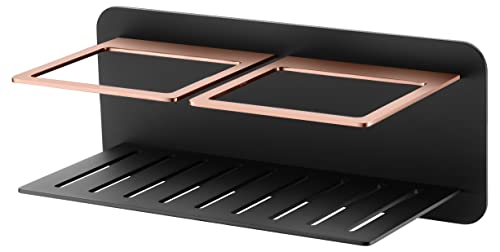 IMEX - Jabonera Frontal de Acero Inoxidable anticorrosión para baño y Cocina - Colocación de Pared con Tornillos - Serie IMAN - Oro Rosa - ADI011/NOR
