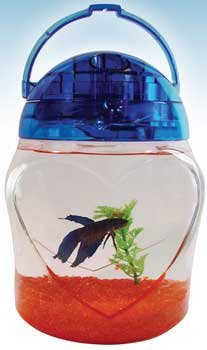 KollerCraft TOM Aqua Pal Betta Kit with LED Lighting, Heart - 1-Gallon