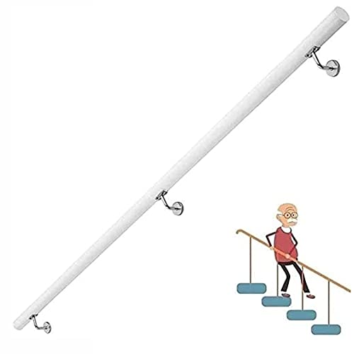 RTY-SC Pasamanos de Madera de 30cm-450cm - Juego Completo. Barandilla de Madera Antideslizante para escaleras Interior pasamanos de Seguridad, Barras de Agarre Rectas, Montaje en Pared (Size : 350cm) Cover