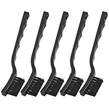 JDYYICZ 3 x 0.5cm Three Row Plastic Handle Anti Static Brushes Black 5 Pcs