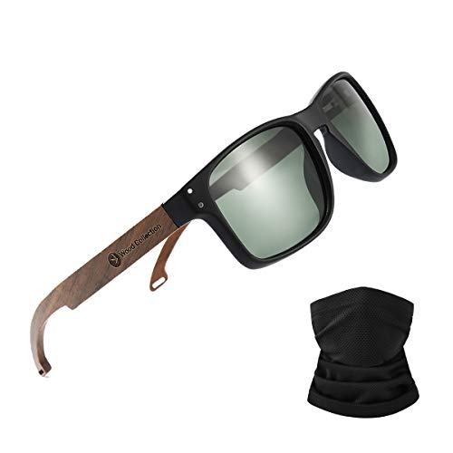 SKADINO Sunglasses For Men With Polarized Lens Handmade Bamboo Sunglasses For Men&Women Green