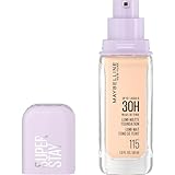 Maybelline Super Stay Lumi-Matte Foundation, Lightweight and Buildable Full Coverage Foundation Makeup For Up To 30HR Wear, 115, 1 Count