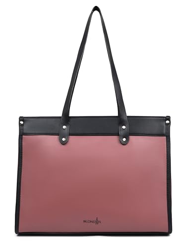 Image of K London Vegan Leather Handbag For Women-Girls | Satchel Bag for Womens | Fit Upto 15 Inch Laptop | Shoulder Bag | Ladies Purse | Tote Bag With Top Double Handle Handbag For Women