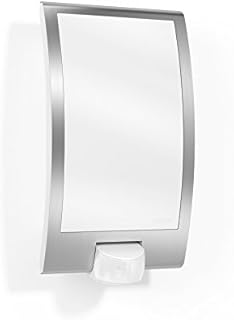 Steinel Outdoor Wall Light L 22 S - Motion Sensor Light 180° Detection, 10 m Range, Stainless Steel Porch Light, 60 W, E27 Fitting, Mains Powered