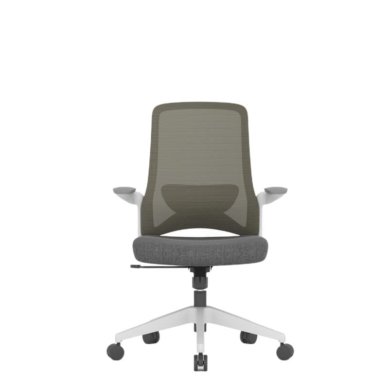 Image of ErgoLab Dolphin Office Chair, Mid Back Ergonomic Mesh Home Office Desk Chair, Computer Chair with Comfortable Cushion Seat and Adjustable Armrests, Single Lock Mechanism & Strong Nylon Base - White