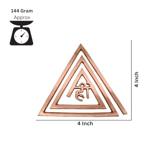 Vastu Copper Helix | Copper (Hii) Helix Fire (South-East) Main Door Entrance | Toilet Dosh Correction | Vastu Remedies | Size - 4 Inch | Pack of 3