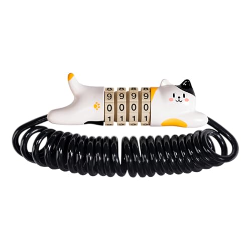 Candado de cable numérico – 120 cm accesorios de seguridad de acero antirrobo con código de 4 dígitos | Protección de bicicleta para bicicletas, scooters eléctricos, motocicletas, viajes