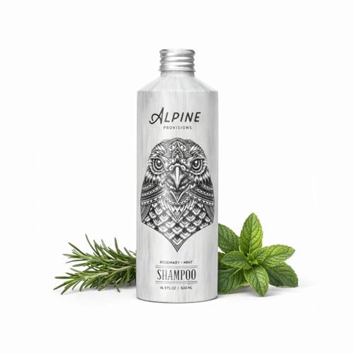 Alpine Provisions Natural & Organic Shampoo with Rosemary & Mint &ndash; Plant-Based Shampoo for Men...