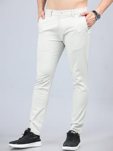 Image of Jack and Jini Men Casual Stretchable Cotton Pants | Chinos | Trousers (Regular Fit)
