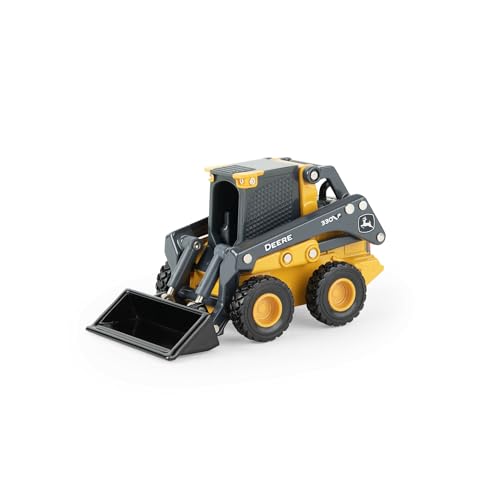 TOMY John Deere LP87341 1/50 330 P-Tier Skid Steer Loader | Die-Cast Construction Vehicle with Working Boom & Pivoting Bucket | Age 8+