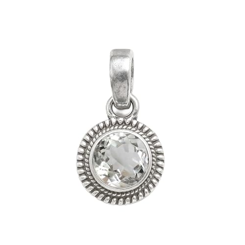 Collier minimaliste argent 925 et pierre de 7 mm, le cadeau idéal pour elle