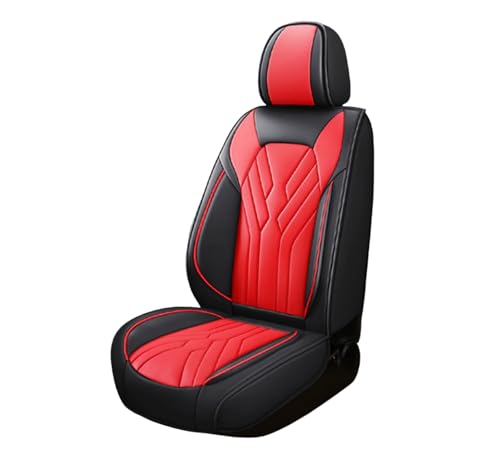 日産セレナ C27 C26 C25 H28.8~に適用車シートカバー座布団 防水 全天候型汚れ防止 取付簡単 滑り止め 収納便利クッションプロテクター前後席背もたれ耐摩耗性通気ナッパレザー素材(黒赤)