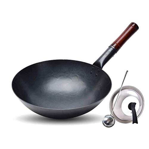 Wok acero inoxidable con tapa y espátula 32 cm