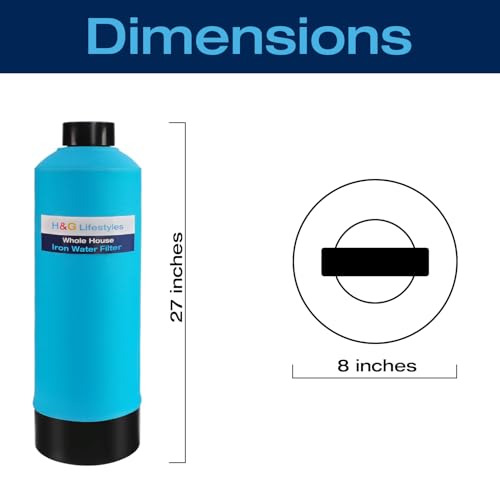 H&G Lifestyles Whole House Water Filter System, Iron and Manganese Water Filter for Well Water & City Water,Reduce Iron Heavy Metal, Silver-Enhanced, Soften Water, 700,000 Gallons - Thumbnail 2