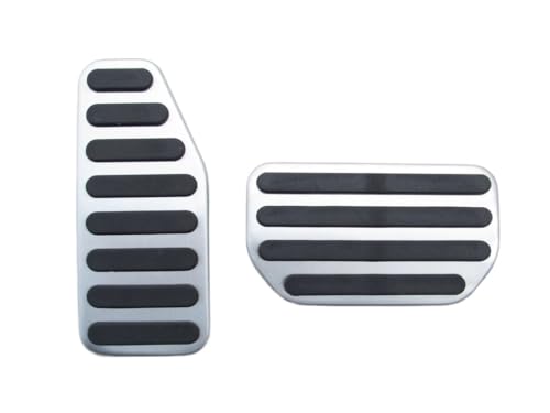 車用フットペダル、 スズキ アルト バン VP L X A S RS ハイブリッド 2009~2025 対応 ガスブレーキペダル ゴム製 滑り止め 合金製 フットレスト フットペダルカバー アクセサリー(AT 2pcs)