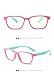 FOURCHEN Anti Blue Light Glasses for Kids Computer Glasses,UV Protection Anti Glare Eyeglasses Computer Glasses Video Gaming Glasses for Children (Pink-green)