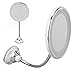 Dioche Magnifying Makeup Mirror, 10X Magnification LED Fill Light Suction Cup Adjustable Gooseneck Makeup Mirror for Home Office