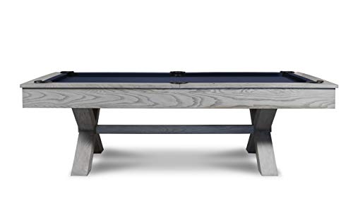 Empire Usa - Manhattan Slate Pool Table W/ Premium Billiard Accessories (7Ft, Whitewash) #TOP19