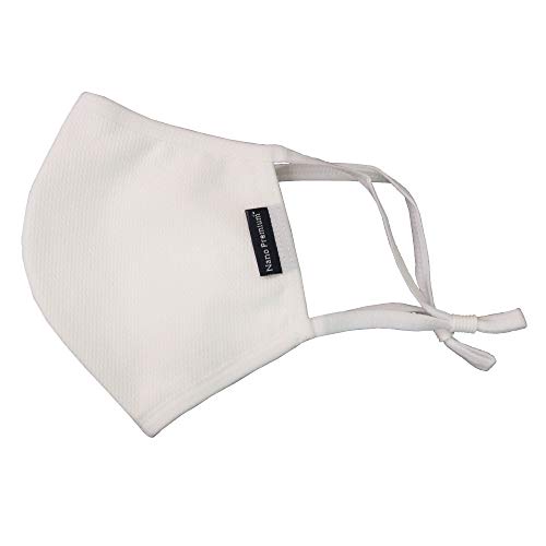 高機能不織布(日本製)内蔵 3層構造洗える布マスク ナノプレミアム5枚入り (オフホワイト)