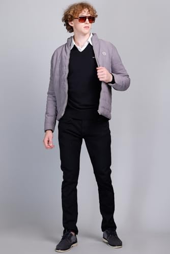 Image of V Neck Cotton Half Sweater for Man Winter Wear - Pullover Sweater for Men