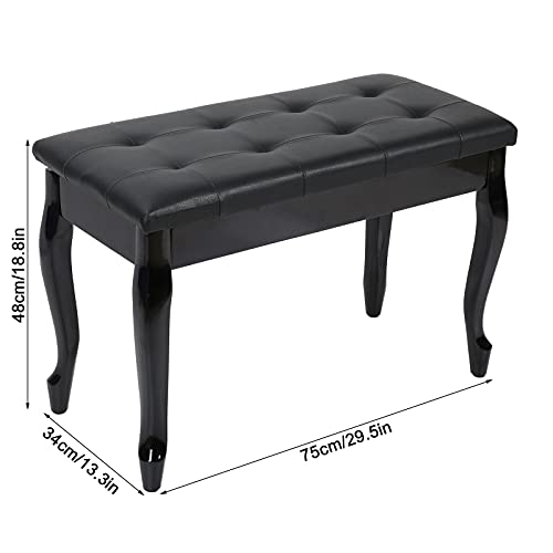 Banc de Piano en Bois avec Boîte de Rangement, Tabouret de Piano en Cuir PU Banc de Piano Double Banc de Piano pour Groupes, Studios D’enregistrement, Concerts, écoles, églises 76 X 35 X 50 Cm 200kg - Les Beatles, Paul McCartney, John Lennon, RIngo Starr, George Harrison Banc de Piano en Bois avec Boîte de Rangement, Tabouret de Piano en Cuir PU Banc de Piano Double Banc de Piano pour Groupes, Studios D'enregistrement, Concerts, écoles, églises 76 X 35 X 50 Cm 200kg – Image 6