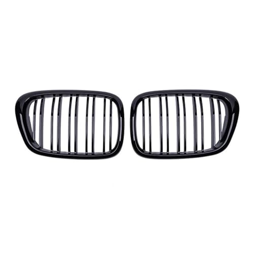 Parrilla delantera para E39 Serie 5 color negro brillante doble línea