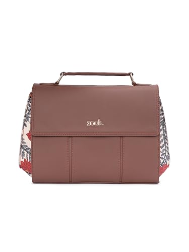 Image of ZOUK Rhea Kapoor Satchel Bag | Elegant Vegan Leather Handbag for Women |