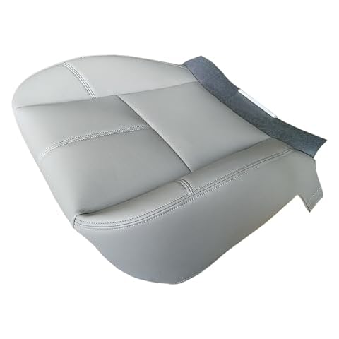 Dunhil Driver or Passenger Bottom Side Leather Seat Cover for Chevy Silverado GMC Sierra Tahoe Suburban Avalanche Yukon 2007 2008 2009 2010 2011 2012 2013 2014 (Grey) Cover