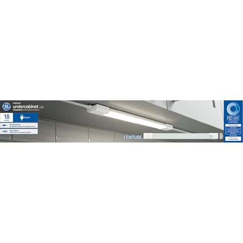 GE LED HD+ Undercabinet Light Fixture, Linkable Integrated Slim Profile Fixture for Kitchens...