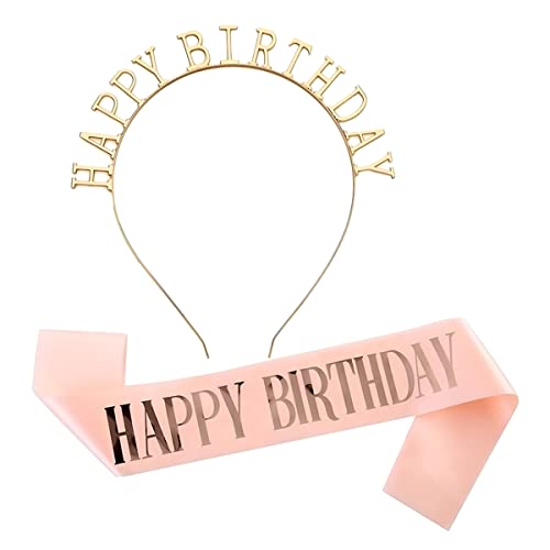 Feliz aniversário cinto, crachá, chapéus e bandeira, Liga, tecido