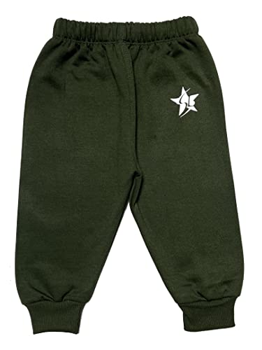 Image of STARLATH Baby Kids Warm Fleece Pajama Pants, Winter Wear Trackpants for Baby Boys and Girls (Pack of 5) (18-24 Months) |Fit Type: Regular Fit, Multicolour