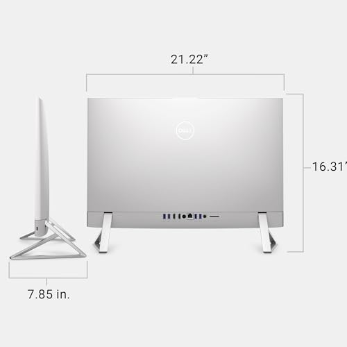 Image of Dell 24 All-in-One Desktop ec24250-23.8-inch FHD Display, Intel Core 3 Processor 100U, Intel Graphics, 8GB DDR5 RAM, 512GB SSD, Windows 11 Home, Onsite Service+6 Months Retail Migrate - White