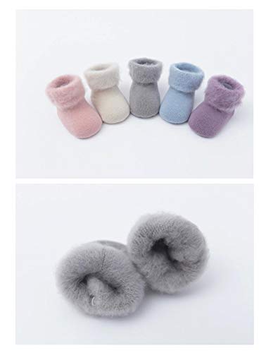 DEBAIJIA 3 Pairs Baby Extra Dikke Winter Sokken Warme Fluffy Fleece 0-12 Maanden Meisjes Pasgeboren Antislip Zachte… - Image 5
