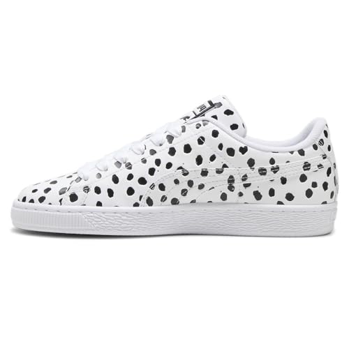 PUMA Womens Basket Dalmatian Polka Dot Lace Up Sneakers Shoes Casual - Black, White3