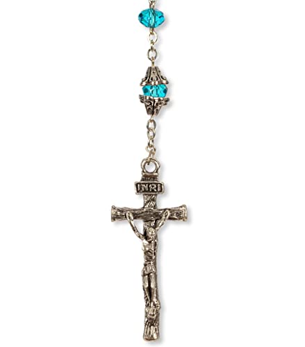 Chapelet croix crucifix collier pendentif croix religieuse perles métal - fait main à Fatima Cover