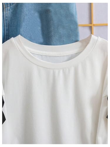 Image of WDIRARA Girl's Bowknot T Shirts Half Sleeve Crew Neck Tee Summer Cute Tops