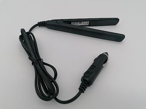 CR-MOESANCO® 12 V Hair Straightener for Travel Car Motorhome with Lighter Plug, Black/White - Image 4