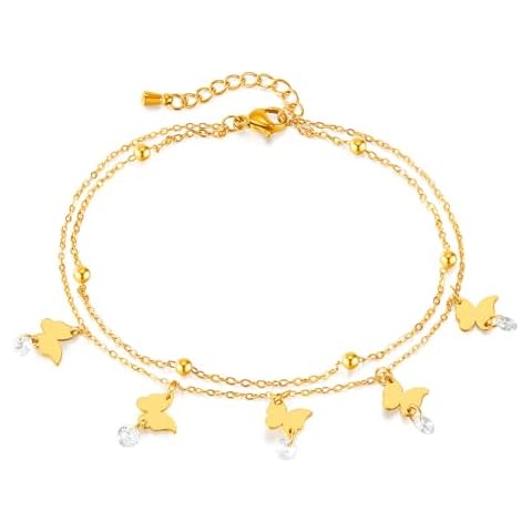SunnyHouse Jewelry Double Chain Anklet Cover