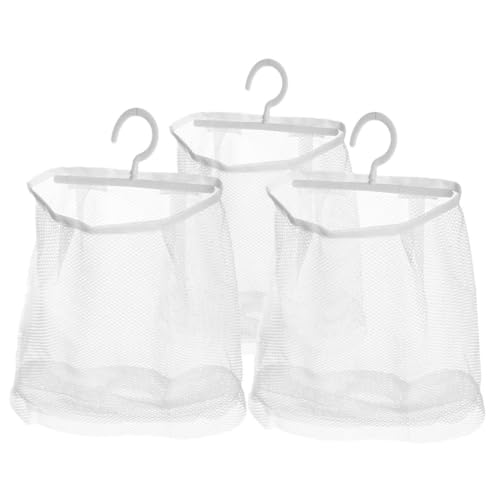 Cabilock Hanging Toy Hamper Mesh Hanging Bag Shower Closet Organizer Mesh Storage Hook Laundry Hamper