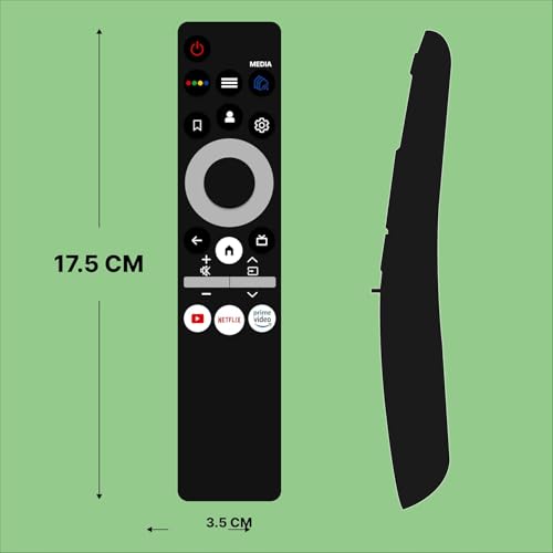 Image of BLACKSHEEP Compatible of Haier Bezel Less Tv Remote Original HTR-U29A Model Suitable to LE43K6600SG Hot Keys Netflix, YouTube and Prime Video - Use for LCD LED OLED QLED UHD 4K Android TVs, Black
