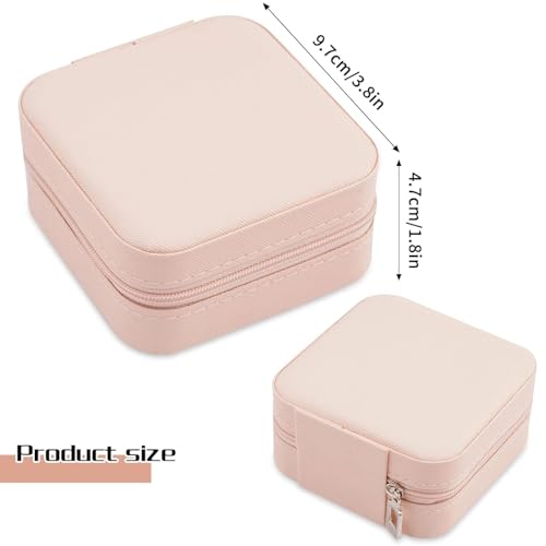 Image of Mini Jewellery Travel Case, PU Leather Organizer Box, Small Portable Jewellery Storage Holder for Womens Rings Earrings Necklaces (Autumn Muse)