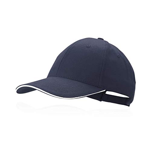 Casquette bleu marine baseball padel golf casquette 6 panneaux 100% coton peigné fermeture réglable casquette unisexe Cover