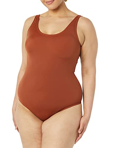 Image of Amazon Essentials Women's One-Piece Scoop Neck Coverage Swimsuit (Available in Plus Size)