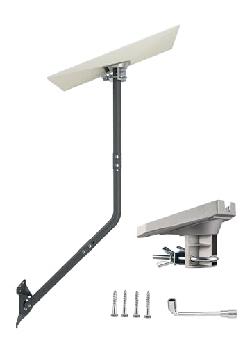 CEKAY Starlink Gen 3 Mounting Kit with 51' Pole & Pipe Adapter – Heavy-Duty Adjustable J-Pole Mast for Wall, Eave or Roof, Compatible with Starlink V3 Standard Dish