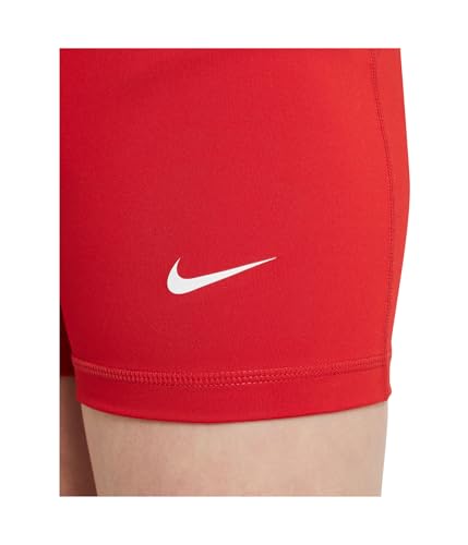 Image of Nike Girls Pro Shorts (Little Kid /Big Kid) University Red /White XS Little Kid