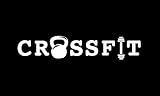 Kettlebell and Weights Weightlift Exercise NOK Decal Vinyl Sticker |Cars Trucks Walls Laptop|White|7.5 x 1.6 in|NOK1076