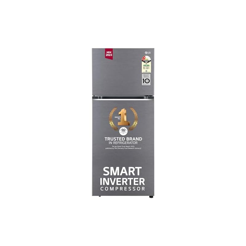 LG 322 L 3 Star Frost-Free Smart Inverter Double Door Refrigerator (2023 Model, GL-S342SDSX, Dazzle Steel, Convertible with Express Freeze)