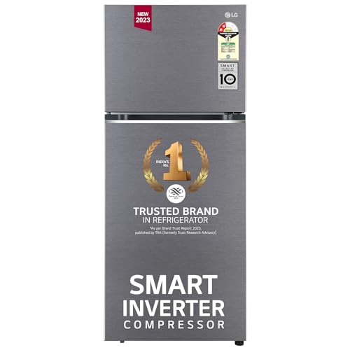 LG 322 L 3 Star Frost-Free Smart Inverter Double Door Refrigerator (2023 Model, GL-S342SDSX, Dazzle Steel, Convertible with Express Freeze)
