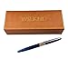 WILKND fountain pens for writing, retractable metal fountain pen, fine nib, with refillable converter and 2 black ink bags, preferred gifts for men and women (Blue)
